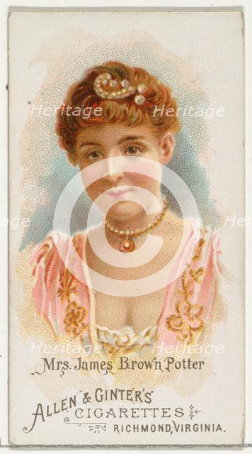 Mrs. James Brown Potter, from World's Beauties, Series 1 (N26) for Allen & Ginter Cigarett..., 1888. Creator: Allen & Ginter.