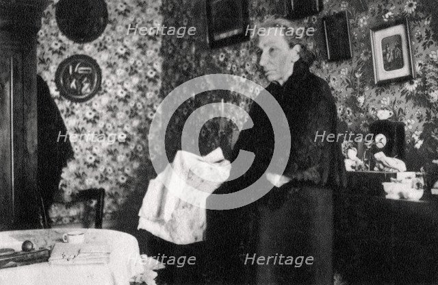 Louise Michel, French schoolteacher, medical worker and anarchist, 1899. Artist: Unknown