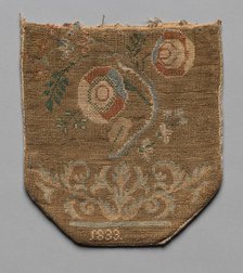 Embroidered Bag, 1833. Creator: Unknown.