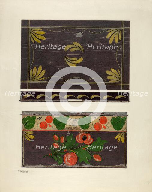 Toleware Document Box, c. 1942. Creator: Charles Henning.