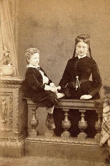 Mrs Farrell & son, c1880s. Creator: Unknown.