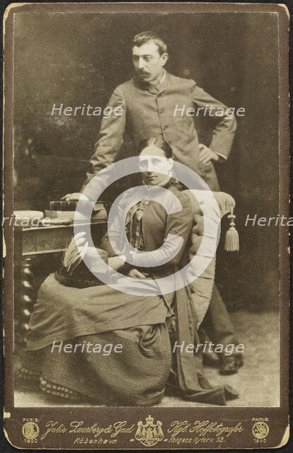 Portrait of Mette and Paul Gauguin , 1885. Creator: Photo studio Julie Laurberg & Franziska Gad.