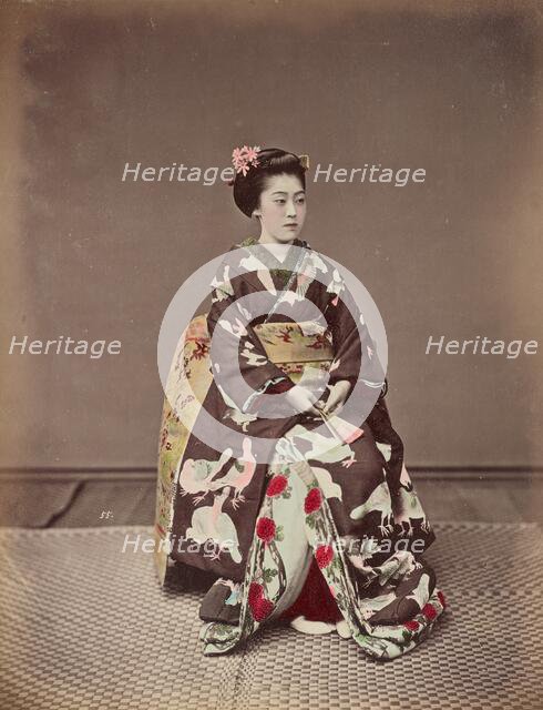 Seated Woman, 1870s-1890s. Creator: Kusakabe Kimbei.