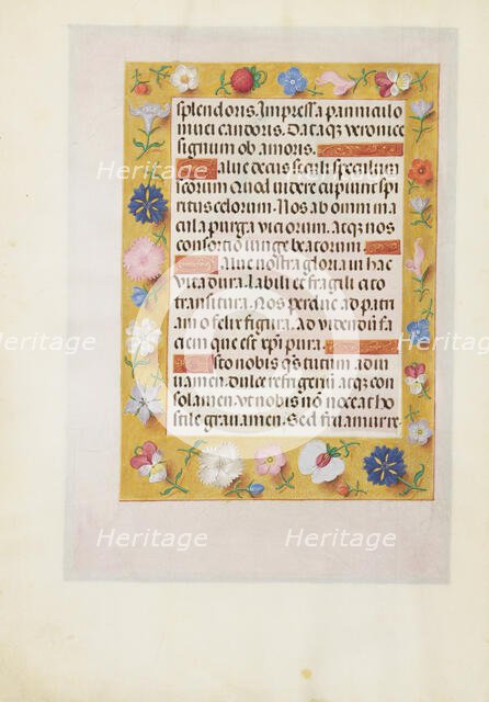 Decorated Text Page; Spinola Hours, about 1510-1520. Creator: Unknown.