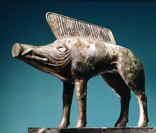 Celtic art: bronze boar from the Sanctuary of Newy, Loiret, France, 1st century AD. Artist: Unknown