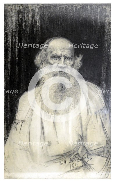 Portrait of the author Count Lev Nikolayevich Tolstoy (1828-1910).