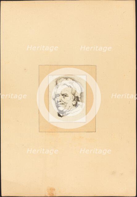 Head of a Man, published 1782. Creator: Johann Gottlieb Prestel.