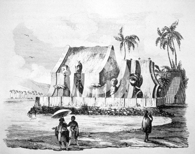 King's Temple in the Bay of Tiritatea, c1746-1830. Artist: Ludwig Choris