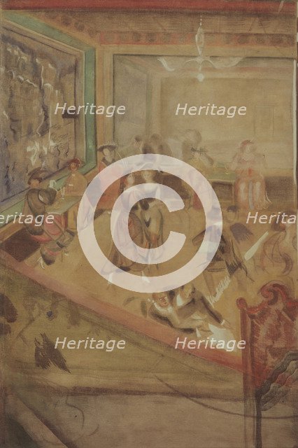 Café Pittoresk in Moscow. Artist: Yakulov, Georgi Bogdanovich (1884-1928)