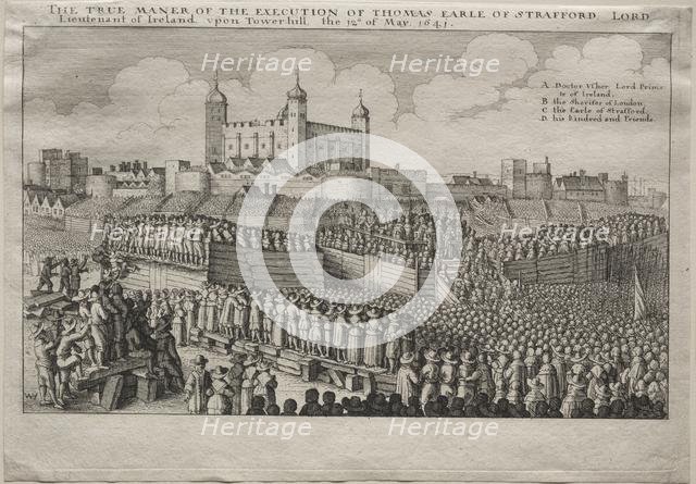 Execution of the Earl of Strafford, 1641. Creator: Wenceslaus Hollar (Bohemian, 1607-1677).