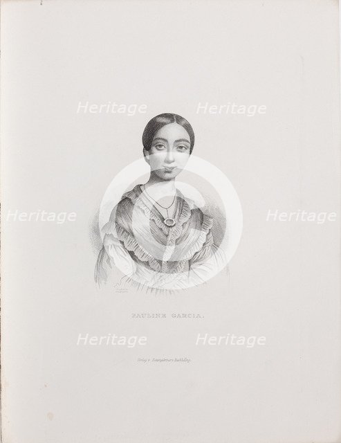 Portrait of the singer and composer Pauline Viardot (1821-1910), 1839-1840.