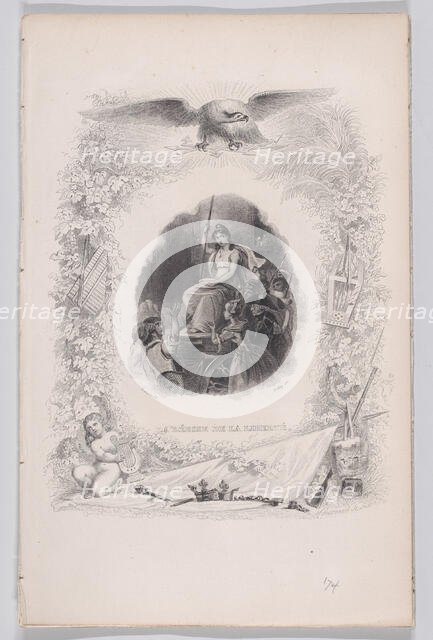 The Goddess Liberty, from The Songs of Béranger, 1829. Creators: Melchior Péronard, Jean Jacques Frilley.