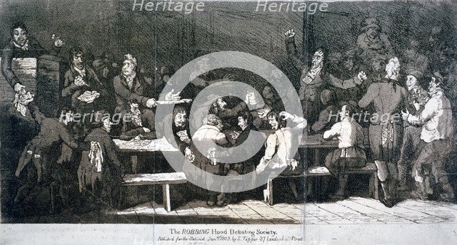 'The Robbing Hood Debating Society', 1809. Artist: Anon