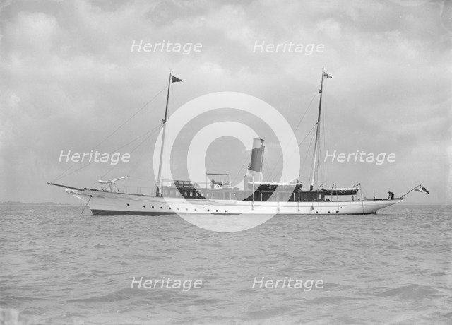 The steam yacht 'Sirocco II', 1911. Creator: Kirk & Sons of Cowes.