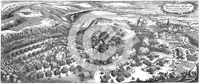 The Battle of Nördlingen on 6 September 1634, 1670. Artist: Merian, Matthäus, the Elder (1593-1650)