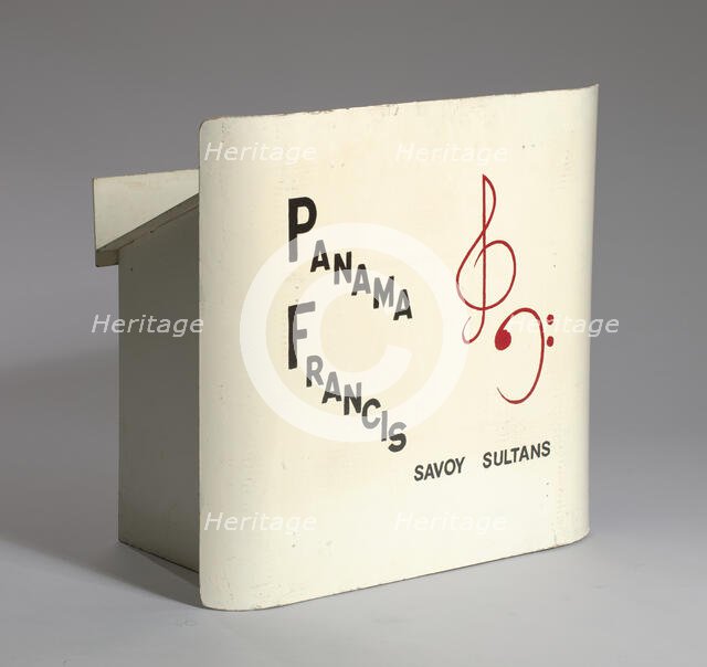 Music stand for the Panama Francis Savoy Sultans, ca. 1974. Creator: Humes & Berg Manufacturing Co..