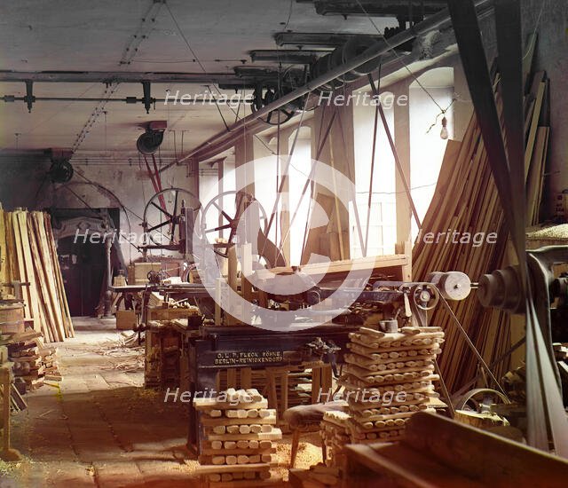 Joining shop for the production of scabbards at the Zlatoust plant, 1910. Creator: Sergey Mikhaylovich Prokudin-Gorsky.
