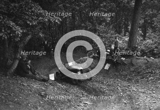 Amilcar taking part in a motoring trial, c1930s. Artist: Bill Brunell.