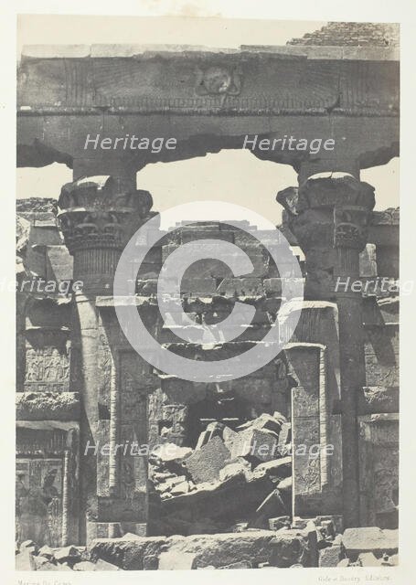 Kalabscheh, Porte du Pronaos; Nubie, 1849/51, printed 1852. Creator: Maxime du Camp.