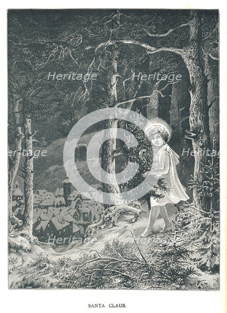 Santa Claus.Illustration From The Strand Magazine January-June 1891 Artist: Unknown