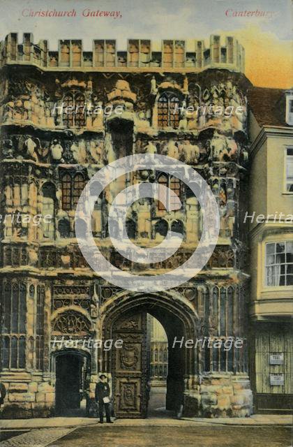 'Christchurch Gateway, Canterbury', late 19th-early 20th century.  Creator: Unknown.