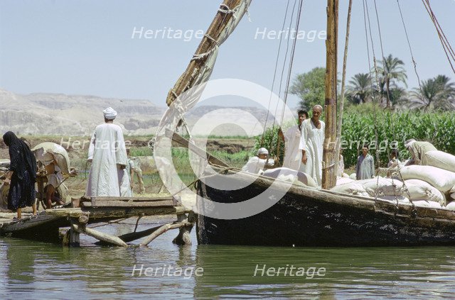 Felucca on the River Nile, Egypt. Artist: Tony Evans
