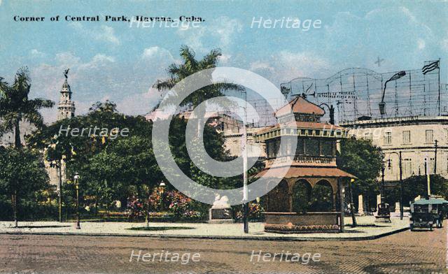'Corner of Central Park, Havana, Cuba', c1910. Creator: Unknown.