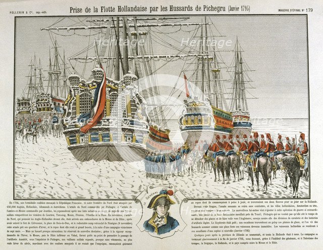 'Seizure of the Dutch Fleet by the troops of Pichegru', January, 1795, (19th century) Artist: Anon