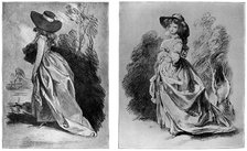 Gainsborough's studies for his celebrated portrait of the Duchess of Devonshire, c1787 (1901). Artist: Unknown
