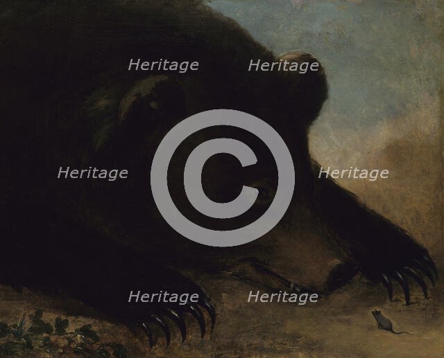 Portraits of a Grizzly Bear and Mouse, Life Size, 1846-1848. Creator: George Catlin.