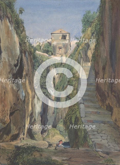 A Glen in Sorrento, mid-19th century. Creator: Thomas Hartley Cromek.