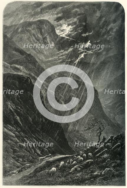 'Honister Crag and Pass', c1870.