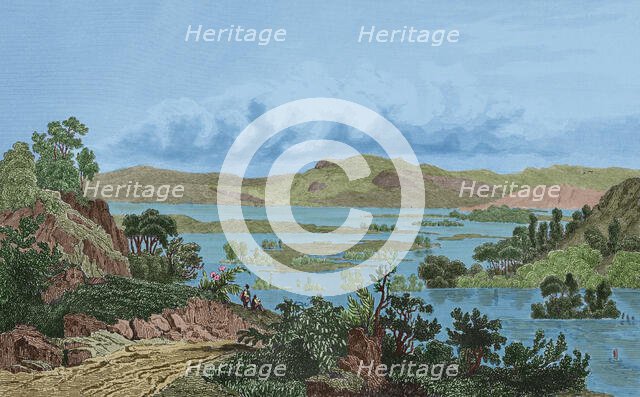 Mississippi flood, United States, 1837, (1850).  Creator: Victor-Marie-Felix Danvin.