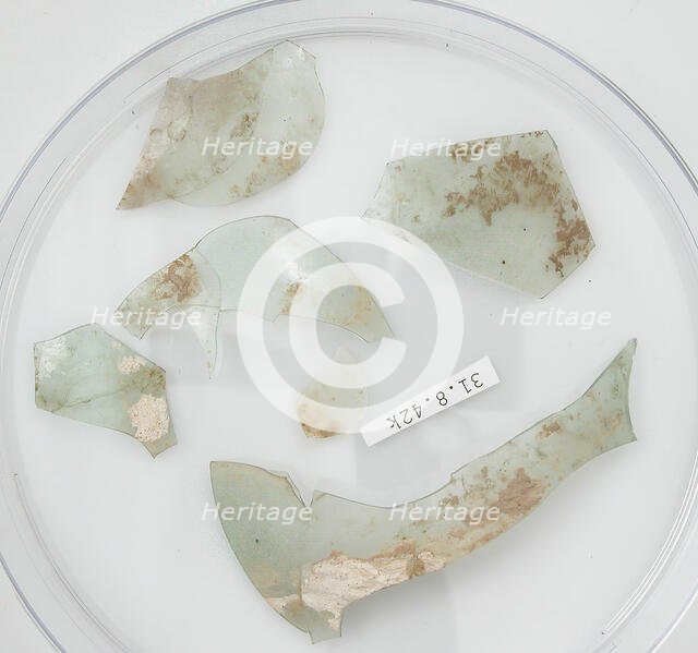 Glass Fragments, Coptic, 4th century. Creator: Unknown.