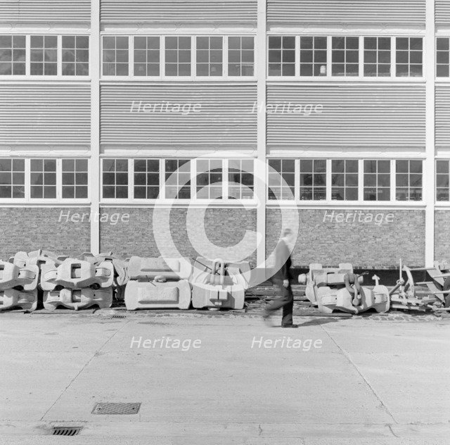 Boat Store, Sheerness Naval Dockyard, Kent, 1956. Artist: Eric de Maré.