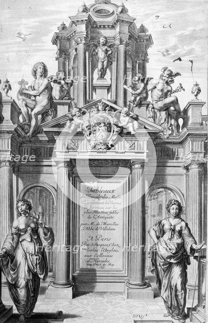 Frontispiece of "Tableaux du Temple des Muses", 1655.  Creator: Unknown.