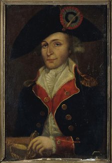 Portrait of a national guard wearing a post-1792 costume, between 1792 and 1799. Creator: Unknown.