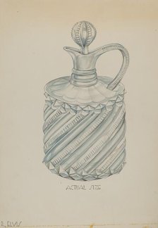 Cruet, c. 1936. Creator: Roberta Elvis.