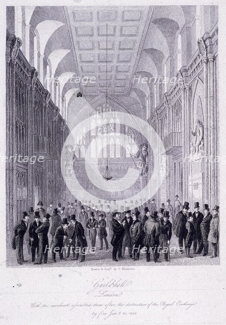 The Guildhall, London, 1838. Artist: C Matthews