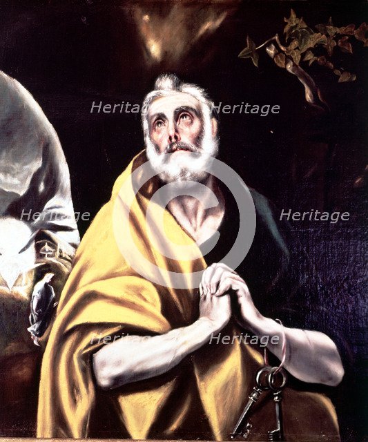  'The Tears of St. Peter' 1600, oil by El Greco.
