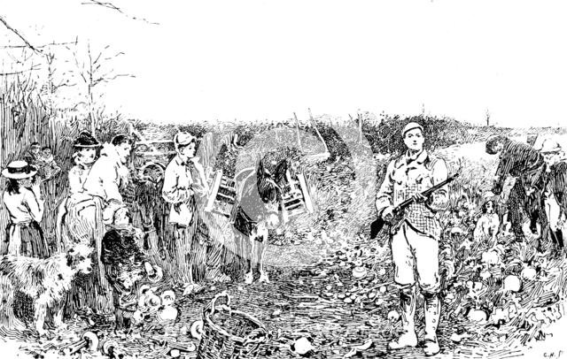 Sketches from the Picture Exhibitions: "The Squire", J. R. Reid - Royal Academy, 1890.  Creator: Carl Hentschel.