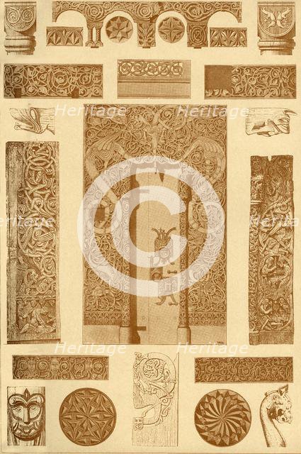 Scandinavian wood-carvings, (1898). Creator: Unknown.