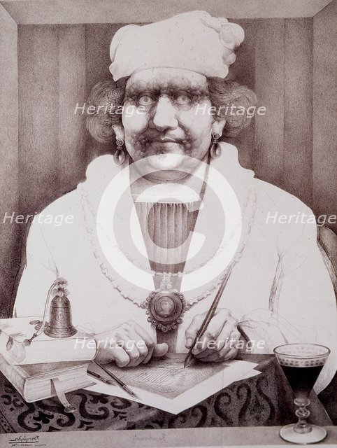 Van Rijn Harmenszoon called Rembrandt (1606-1669), Dutch Painting.er and engraver, engraving, 1972.