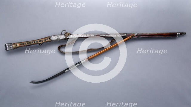 Matchlock Musket, Tibetan..., probably mid-19th-early 20th century. Creator: Unknown.
