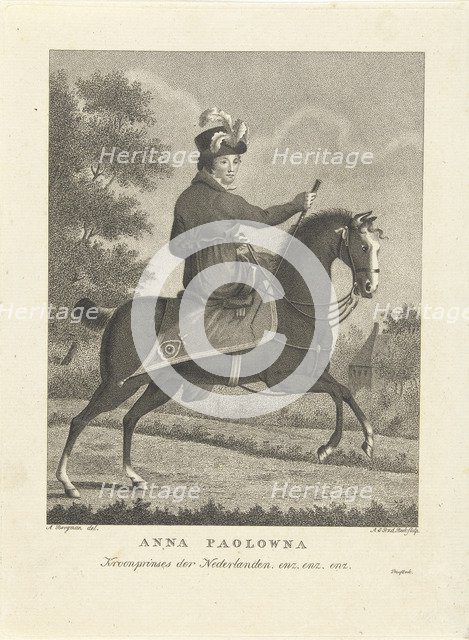 Grand Duchess Anna Pavlovna of Russia (1795-1865), ca 1825. Artist: Beek, Antonie, van der (1783-1852)