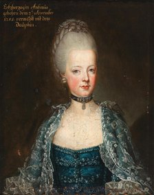 Portrait of Archduchess Maria Antonia (Marie-Antoinette) of Austria (1755-1793), Queen of France, 18 Creator: Anonymous.