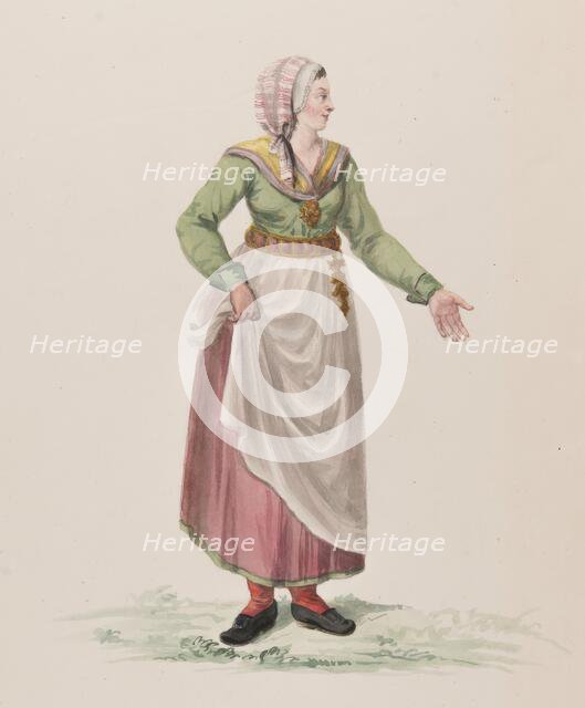 Female costume, 1780. Creator: Carl Wilhelm Swedman.