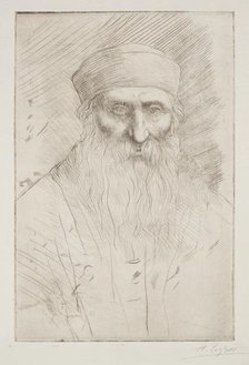 Head of a Man with a Long Beard. Creator: Alphonse Legros (French, 1837-1911).