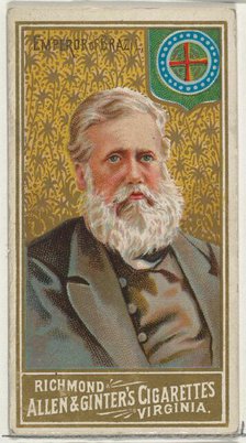 Emperor of Brazil, from World's Sovereigns series (N34) for Allen & Ginter Cigarettes, 1889., 1889. Creator: Allen & Ginter.