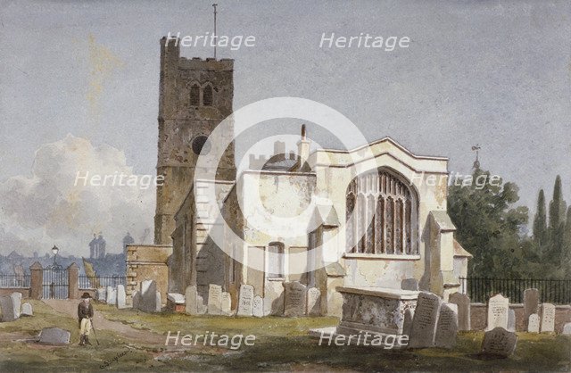 Church of St Mary at Lambeth, London, c1810. Artist: George Shepherd